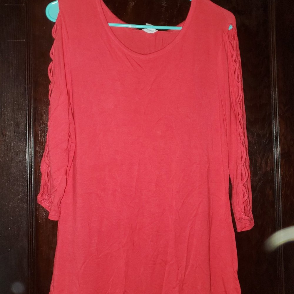 Pink Blouse with Sleeve Detail